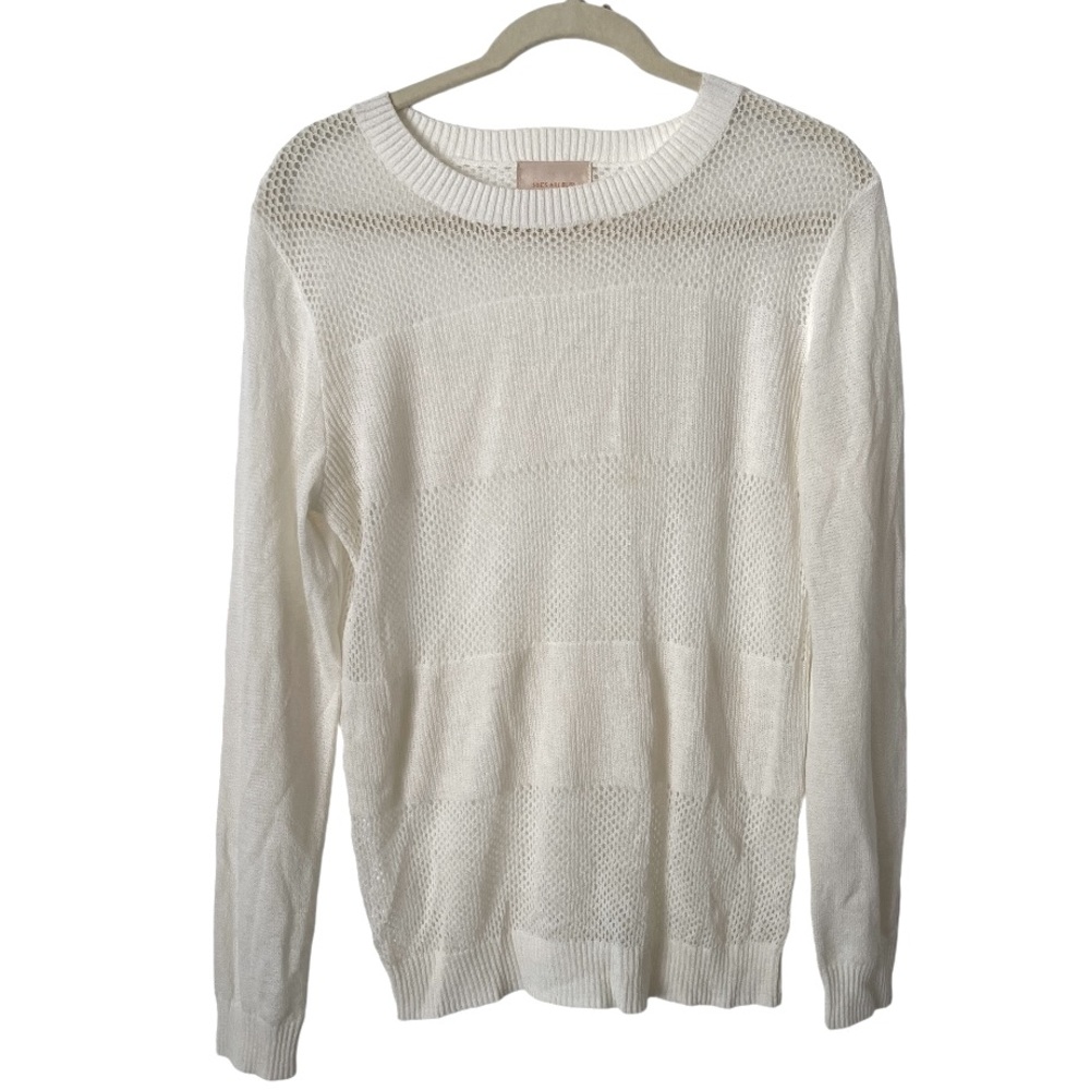 Skies Are Blue White Crewneck Lightweight‎ Pullover Sweater M